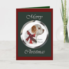 Tarjeta Festiva Navidades de Clumber Spaniel Regalos