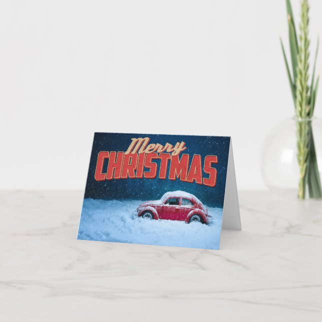 Tarjeta Festiva Navidades de coches (Anverso)