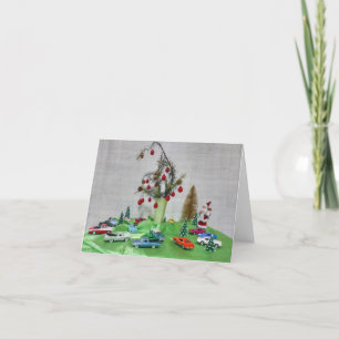 Tarjeta Festiva Navidades de coches clásicos