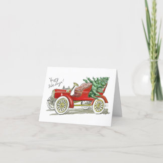 Tarjeta Festiva Navidades de coches clásicos