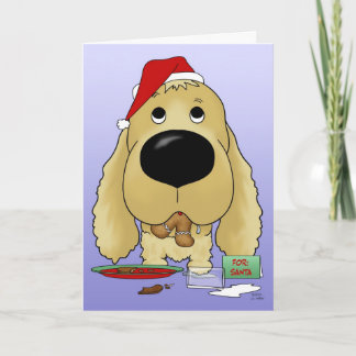 Tarjeta Festiva Navidades de Cocker Spaniel