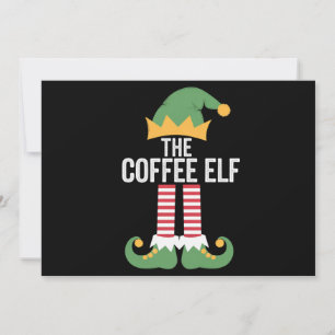 Tarjeta Festiva Navidades de Coffee Elf Family Mating Group