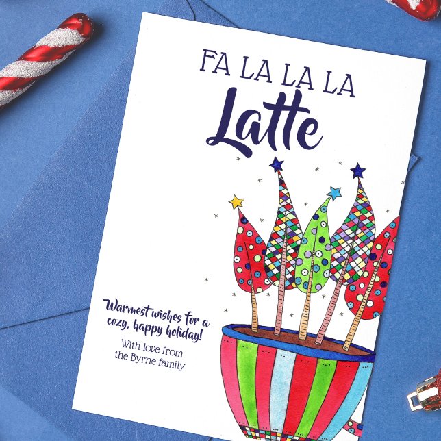 Tarjeta Festiva Navidades de Coffee Lovers Latte (Subido por el creador)