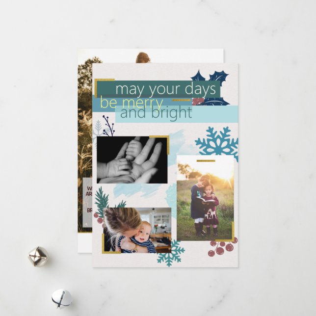 Tarjeta Festiva Navidades de colección de fotografías de Personali (Anverso/Reverso In Situ)