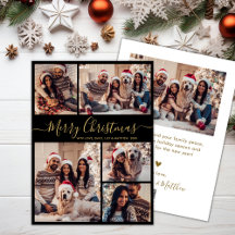 Navidades de Collage de fotos Black Gold 5