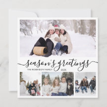 Navidades de Collage de fotos de guiones de saludo