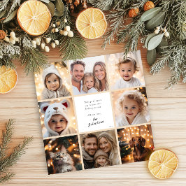 Tarjeta Festiva Navidades de Collage de fotos moderno personalizad