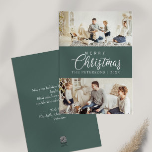 Tarjeta Festiva Navidades de Collage de fotos modernos y elegantes