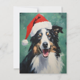 Tarjeta Festiva Navidades de Collie