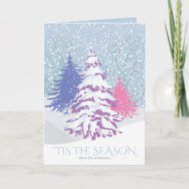 Tarjeta Festiva Navidades de COLOR DEL CAMBIO DE Árbol de Nieve Mo