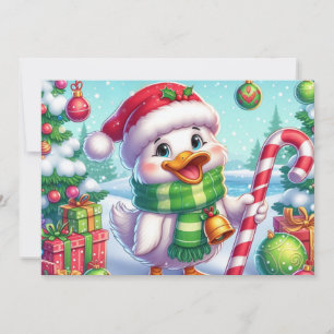 Tarjeta Festiva Navidades de color lindo patán