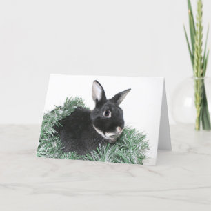 Tarjeta Festiva Navidades de conejo conejo