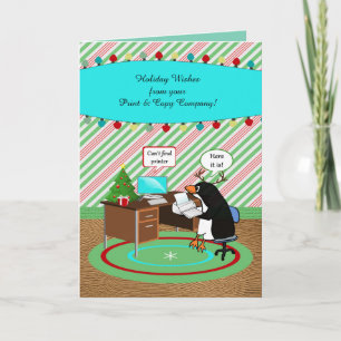 Tarjeta Festiva Navidades de Copier e Printer Sales & Service.