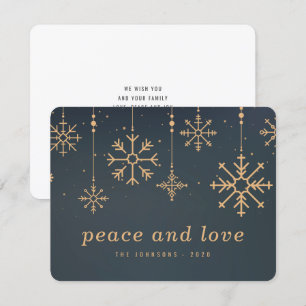 Tarjeta Festiva Navidades de copos de nieve del invierno moderno