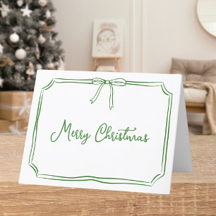 Tarjeta Festiva Navidades de Coquette Bow dibujados a mano caprich