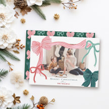 Navidades de Coquette-Core Red & Green Bows