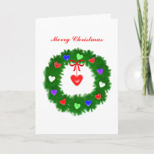 Tarjeta Festiva Navidades de Corazones
