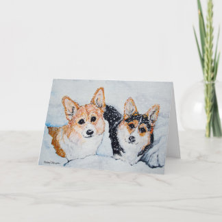 Tarjeta Festiva Navidades de Corgi