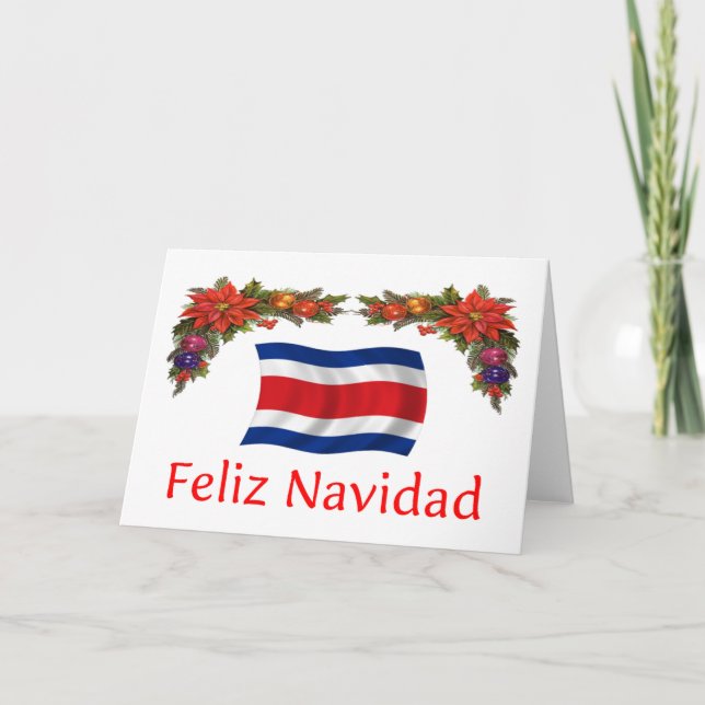 Tarjeta Festiva Navidades de Costa Rica (Anverso)