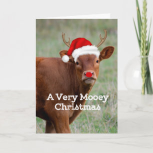 Tarjeta Festiva Navidades de Cow Mooey