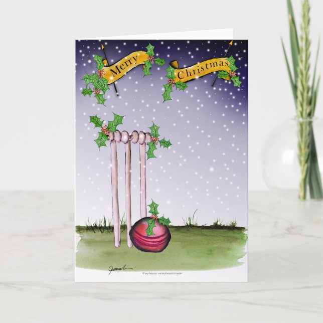 Tarjeta Festiva navidades de cricket (Anverso)
