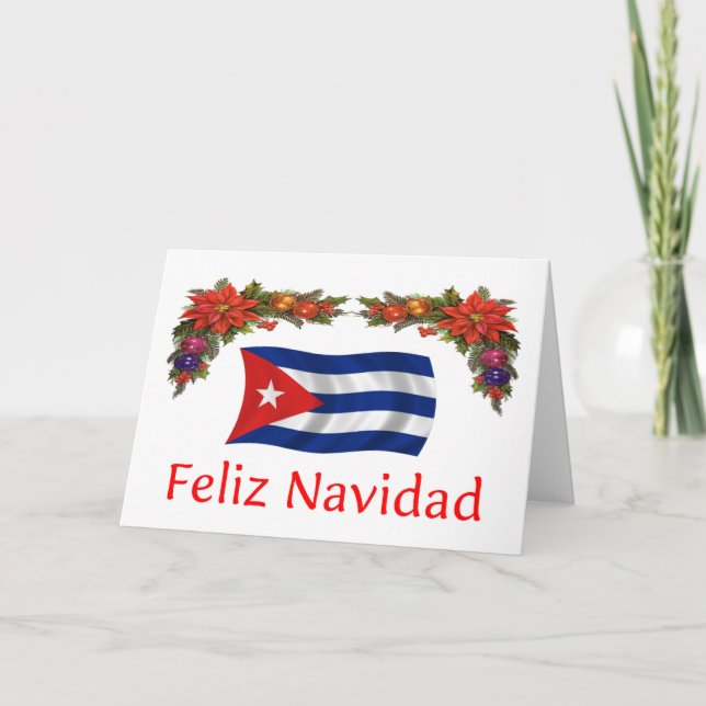 Tarjeta Festiva Navidades de Cuba (Anverso)