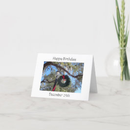 Tarjeta Festiva Navidades de cumpleaños