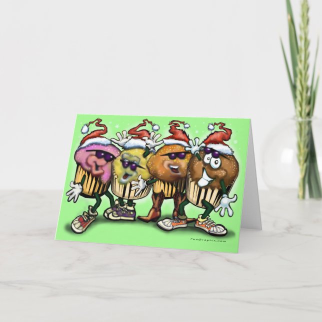Tarjeta Festiva Navidades de CupCake (Anverso)