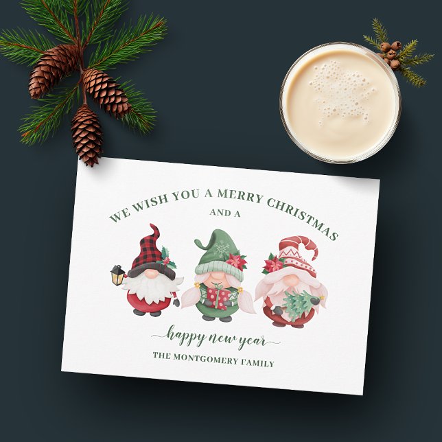 Tarjeta Festiva Navidades de Cute Gnome (Subido por el creador)
