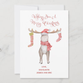 Tarjeta Festiva Navidades de Cute Moose