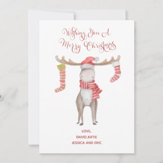 Tarjeta Festiva Navidades de Cute Moose