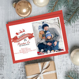 Tarjeta Festiva Navidades de Cute One Photo Sleigh Rides