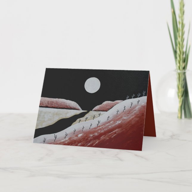 Tarjeta Festiva Navidades de Desert Southwest Cactus (Anverso)