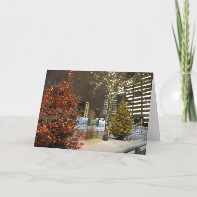 Tarjeta Festiva Navidades de Detroit (Anverso)