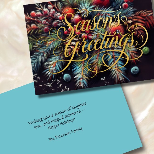 Tarjeta Festiva Navidades de dibujo de charla saludan a temporada  (Subido por el creador)