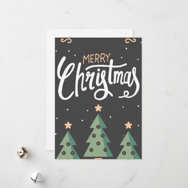 Tarjeta Festiva Navidades DE DIBUJOS DE MANO (Anverso/Reverso In Situ)