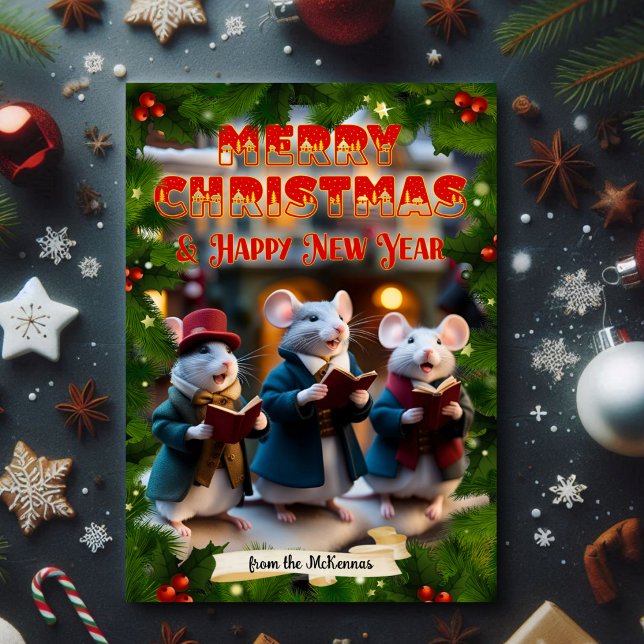Tarjeta Festiva Navidades de Dickens Carol Cute Foto Cristiana (Subido por el creador)
