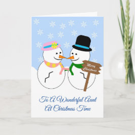 Tarjeta Festiva Navidades de diseño de hombres de nieve