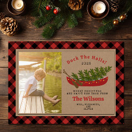 Tarjeta Festiva Navidades De Dock En Los Salones Foto De Canoe Pla