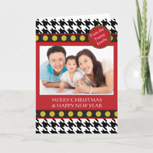 Tarjeta Festiva Navidades de Dogtooth, Houndstoth