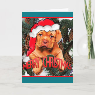Tarjeta Festiva Navidades de Dogue de Bordeaux