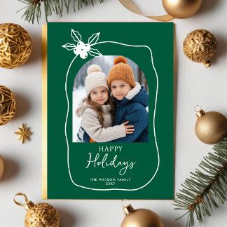 Tarjeta Festiva Navidades de Doodle Scribble 4 mano de foto dibuja