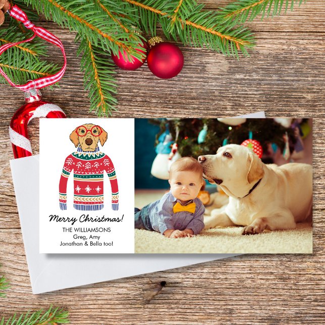 Tarjeta Festiva Navidades de Dulce Perro  Dulce Personalizado Foto (Subido por el creador)