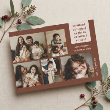 Navidades de Earthy 5 Collage de fotos Year Review