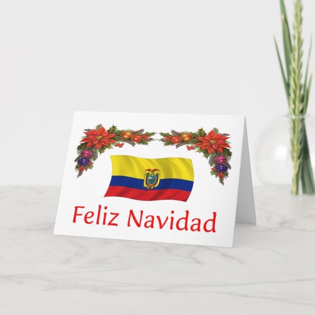 Tarjeta Festiva Navidades de Ecuador (Anverso)