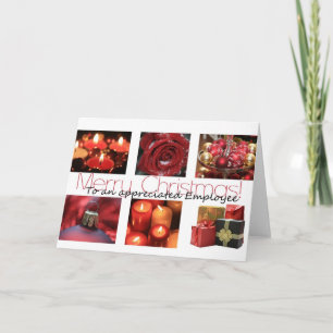 Tarjeta Festiva Navidades de empleo rojo, negro y blanco invierno