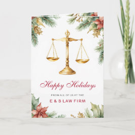 Tarjeta Festiva Navidades de empresas de abogados Gold Justice Sca