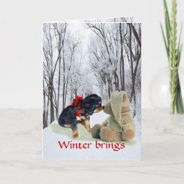 Tarjeta Festiva Navidades de English Toy Spaniel