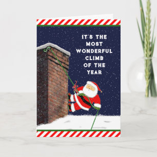 Tarjeta Festiva Navidades de escalada de rock