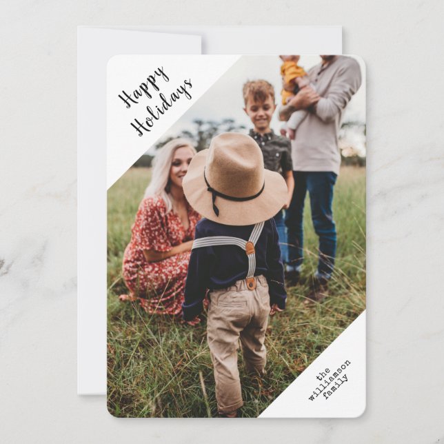 Tarjeta Festiva Navidades de escritura de escritura moderna de esc (Anverso)